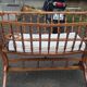 Turned wooden cradle half 20th century