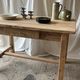 Solid raw pine dining table — 120 cm