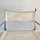 Folding chair chrome metal and imitation leather