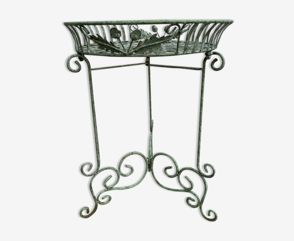 Guéridon porte plantes en fer forgé