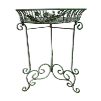 Pedestal cans wrought iron plants