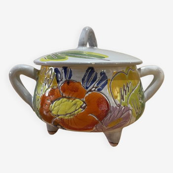 Vintage multicolor sugar bowl