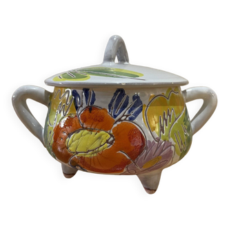 Vintage multicolor sugar bowl