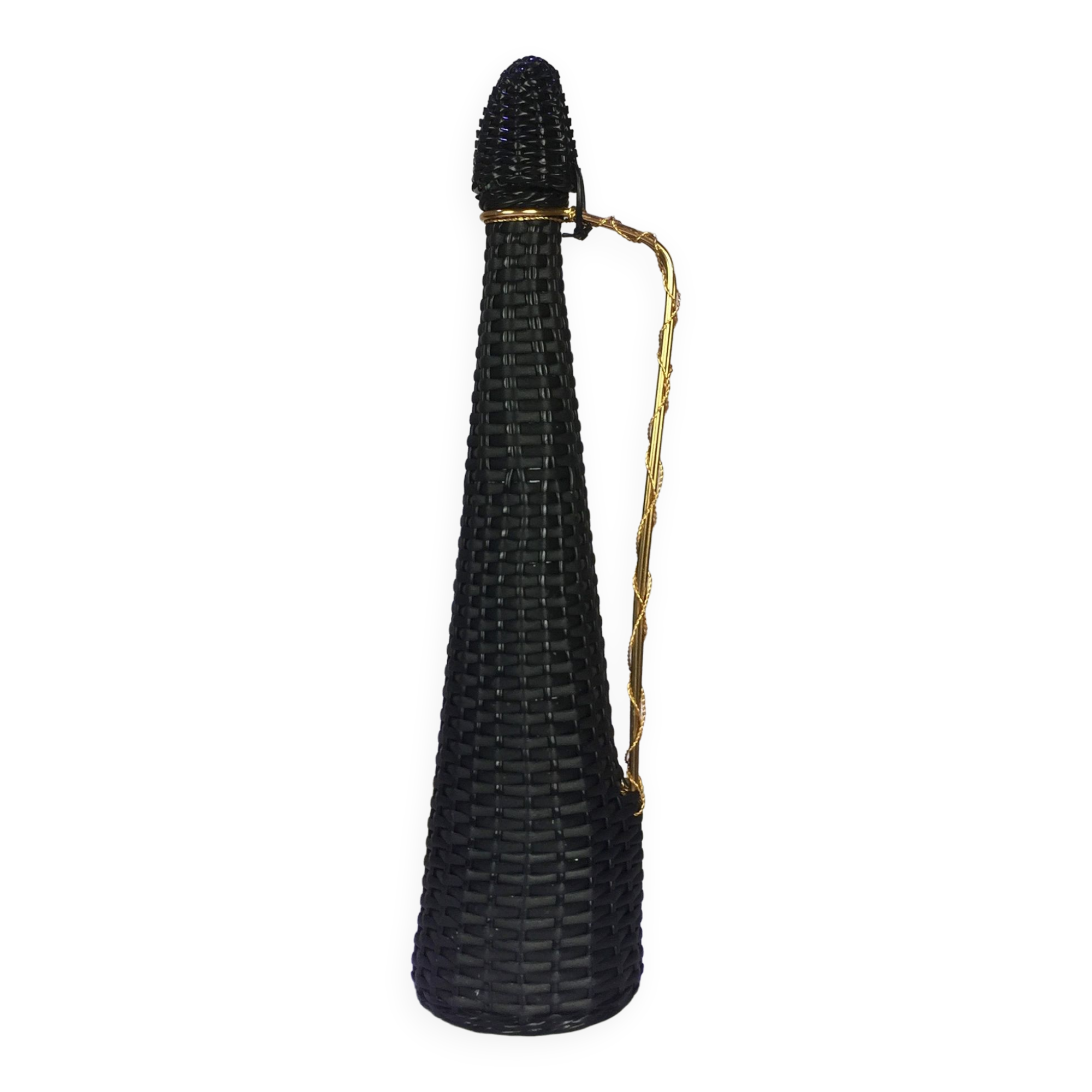 Bonbonne en scoubidou noire