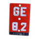 Enamelled sheet metal bicycle license plate