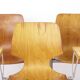 Set of 4 Vintage Pagholz Stackable Chairs, Industrial Dining Chairs, German