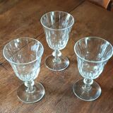3 verres en cristal