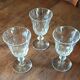 3 crystal glasses