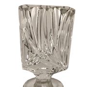 Real lead crystal foreign, small molded glass carafe and stopper
