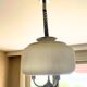 Adjustable suspension, metal and glass, circa 1960