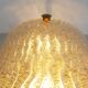 Set (2) of 1970s Italian brass & Murano glass wall lights