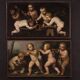 17th century Italian school painting, cherub games