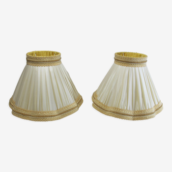 Pair of fabric lampshades