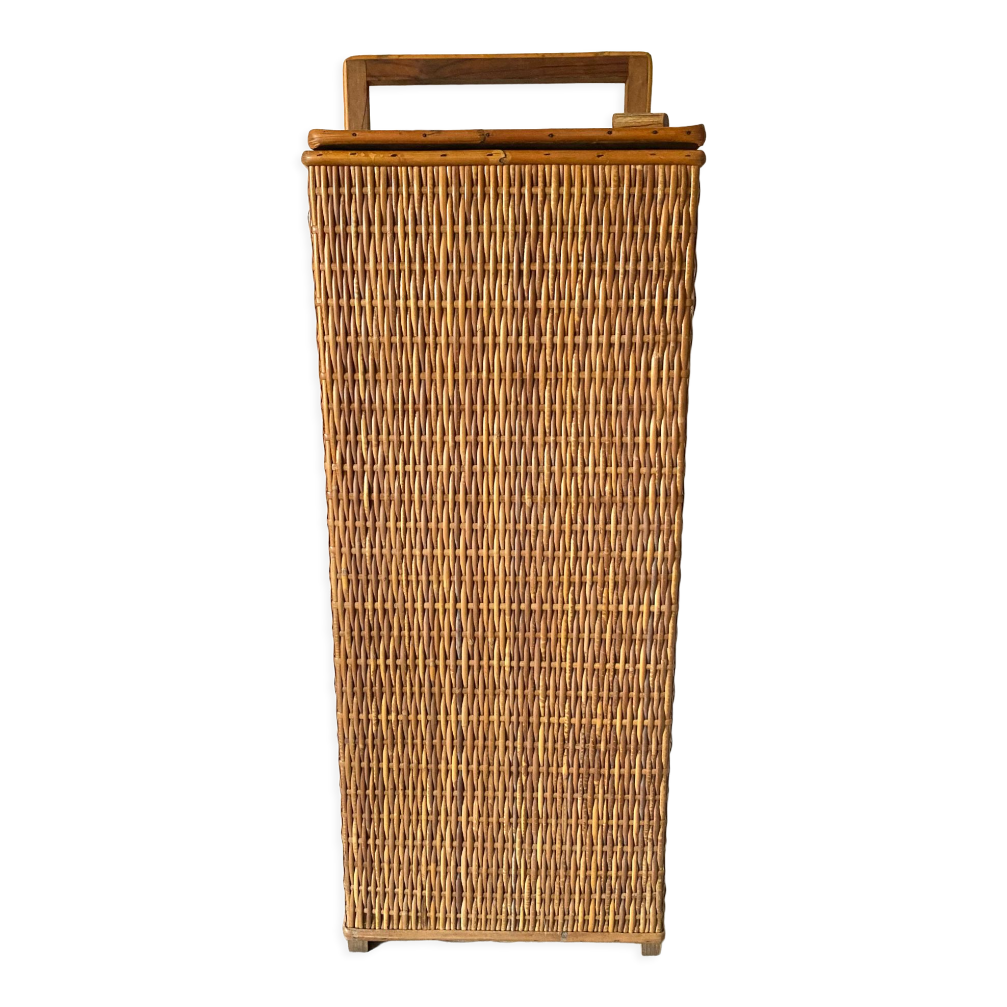 Rattan bread hutch