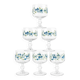Set of 6 Arcopal Veronica Myosotis wine glasses