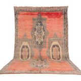 Vintage Handmade Moroccan Rug 213 x 363 cm - Peach Moroccan Rug Berber