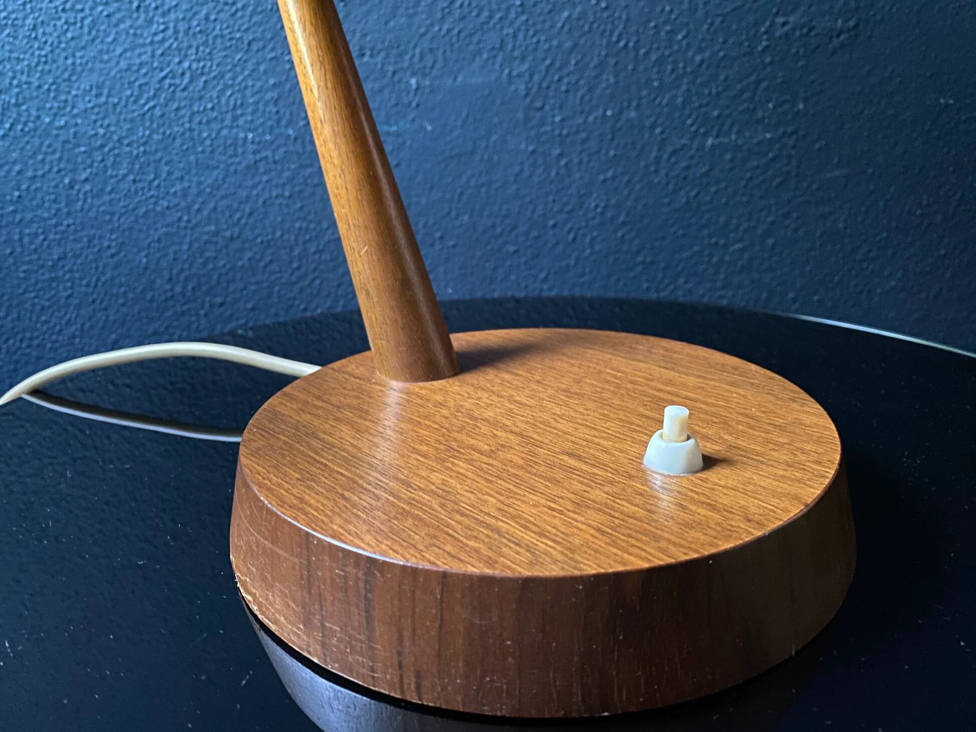Mid-century modern Temde sisal desk lamp, Germany / Switzerland 1960s