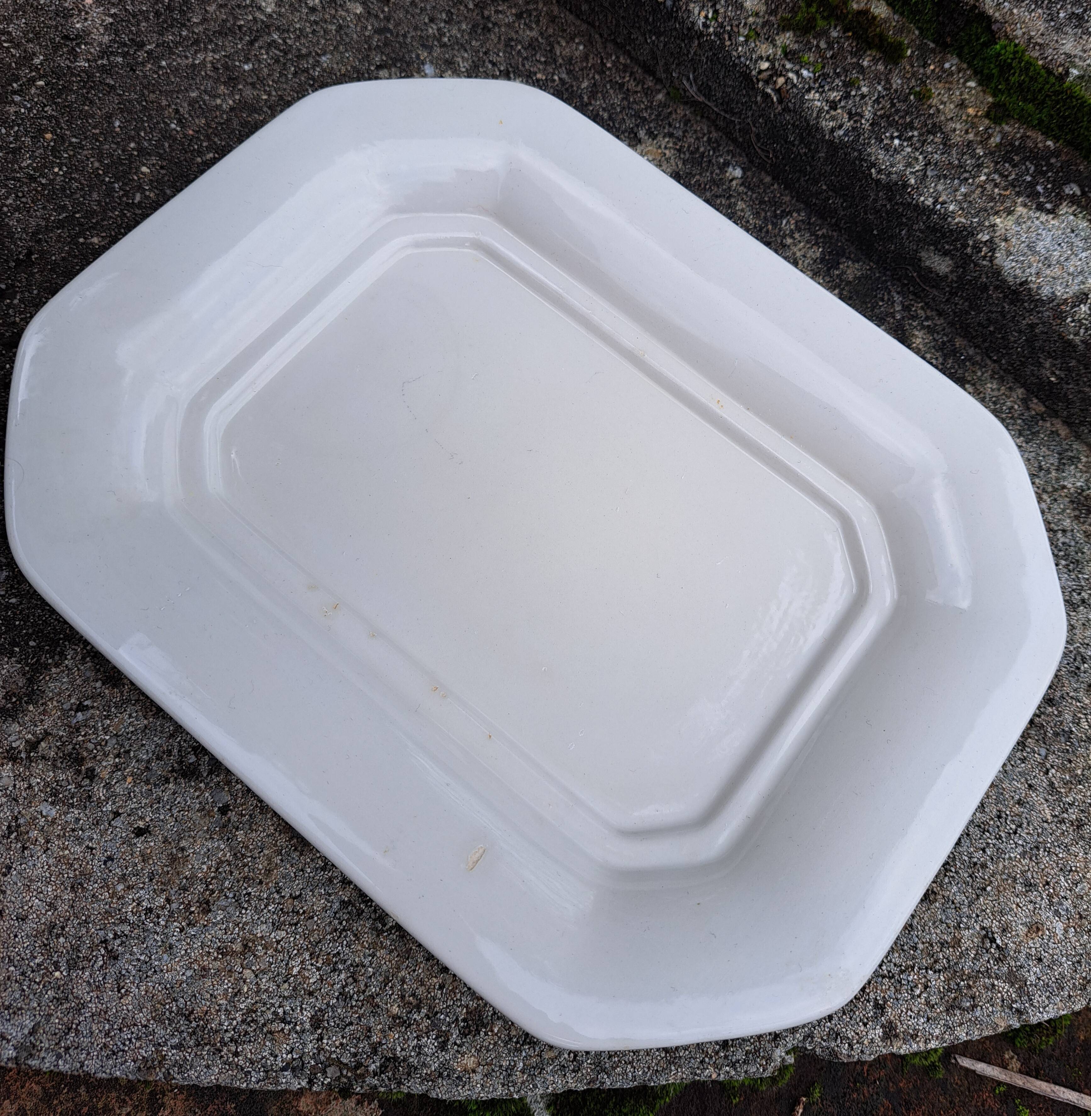 Flowered porcelain butter dish
