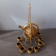 Service à liqueur avec support