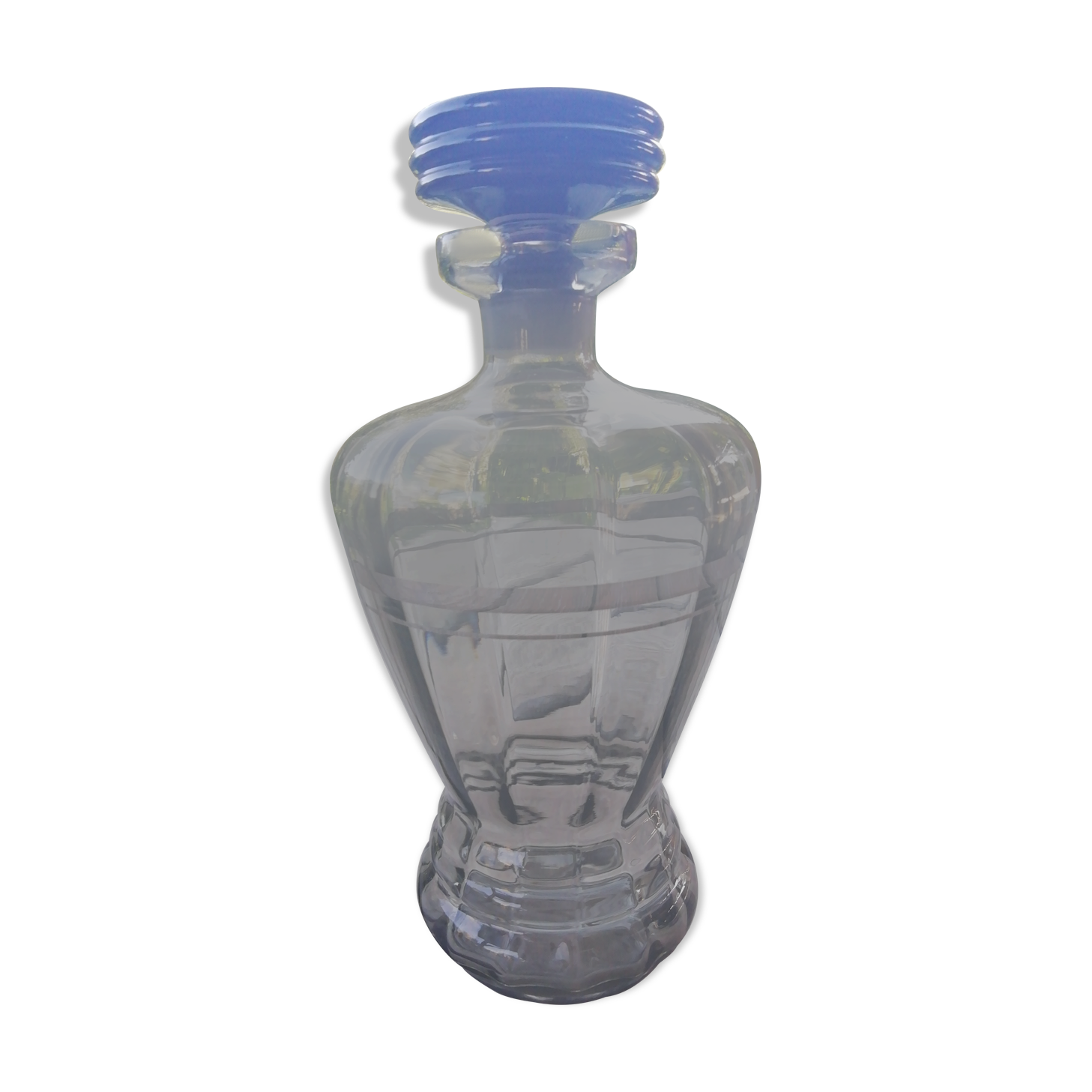 Black smoked glass decanter