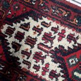 Handmade vintage Persian Hamadan rug 61cm x 123cm 1970s