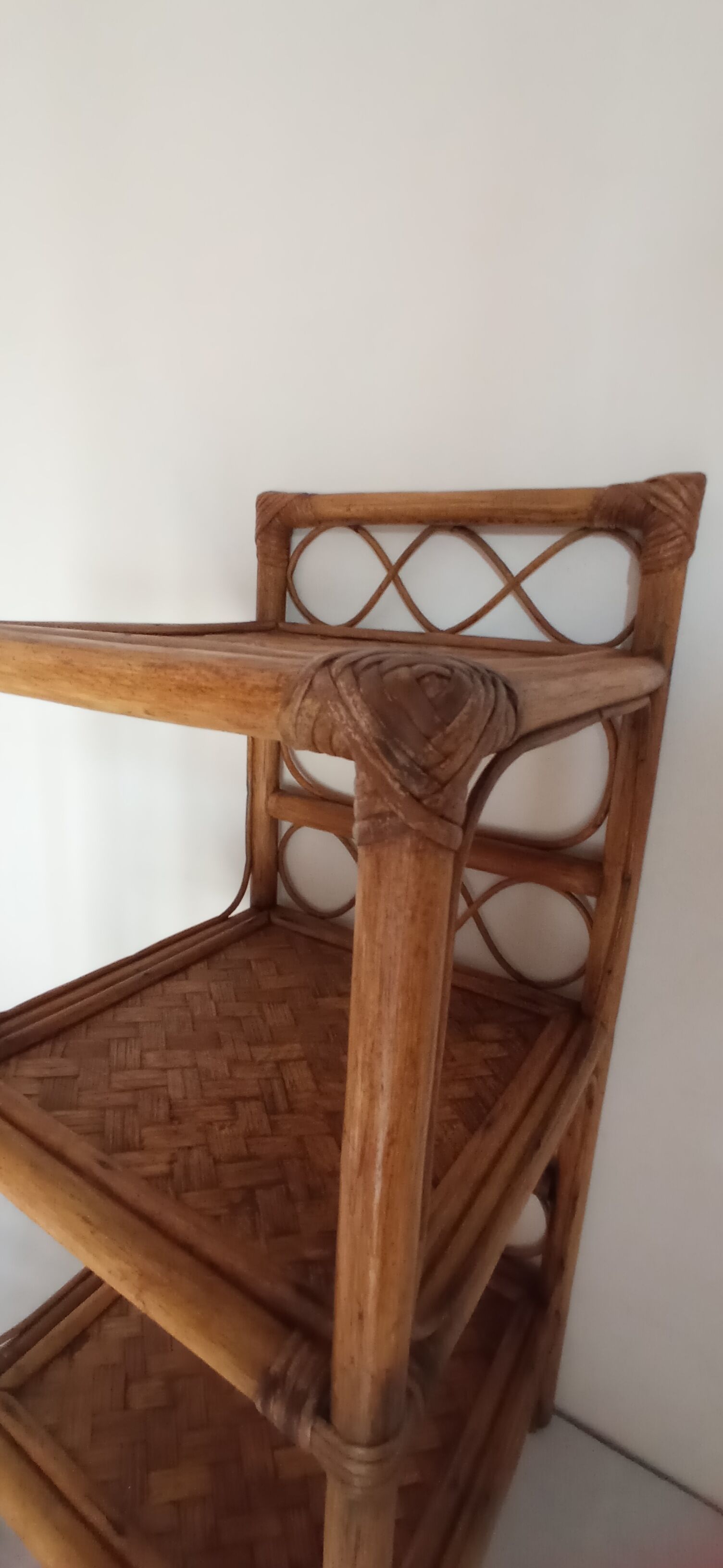 Vintage rattan shelf