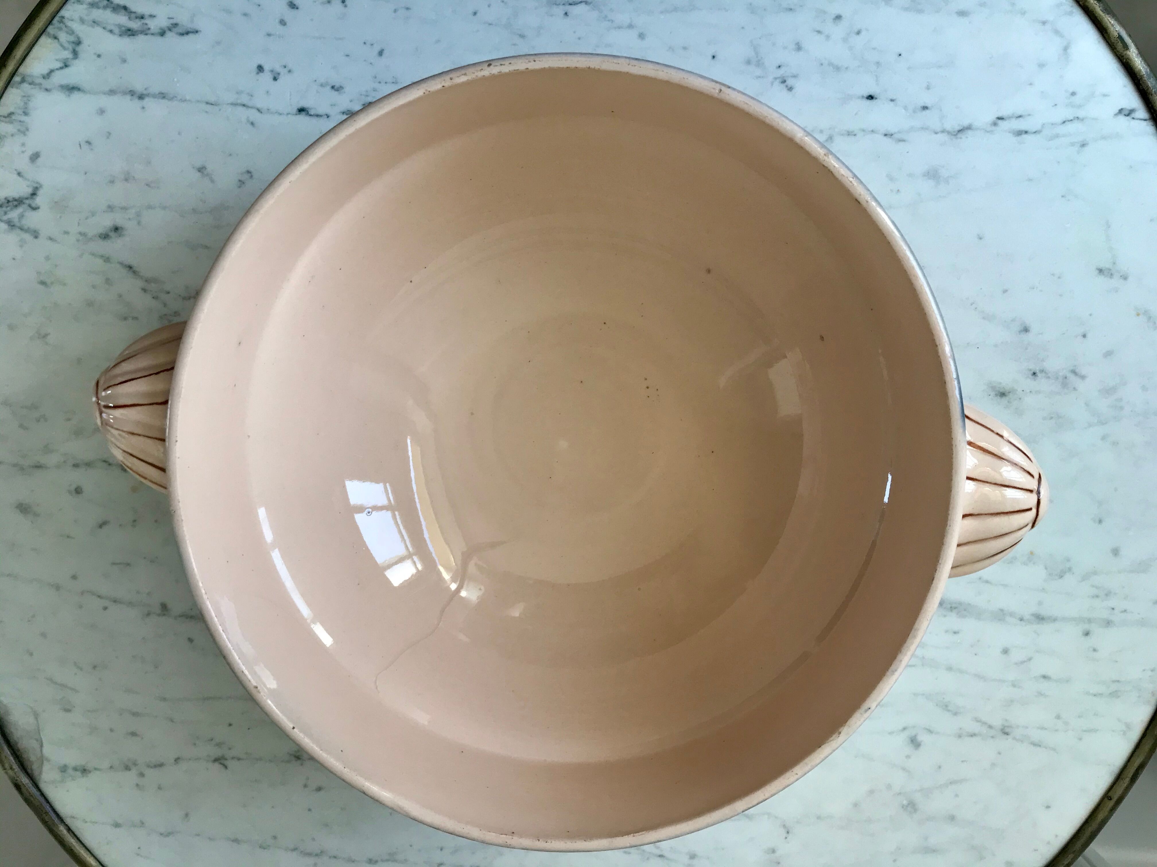Eared salad bowl digoin sarrreguemines 30s-40s