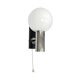 AKA Leuchten wall lamp, 1970s, Space Age chrome sphere, mid-century vintage