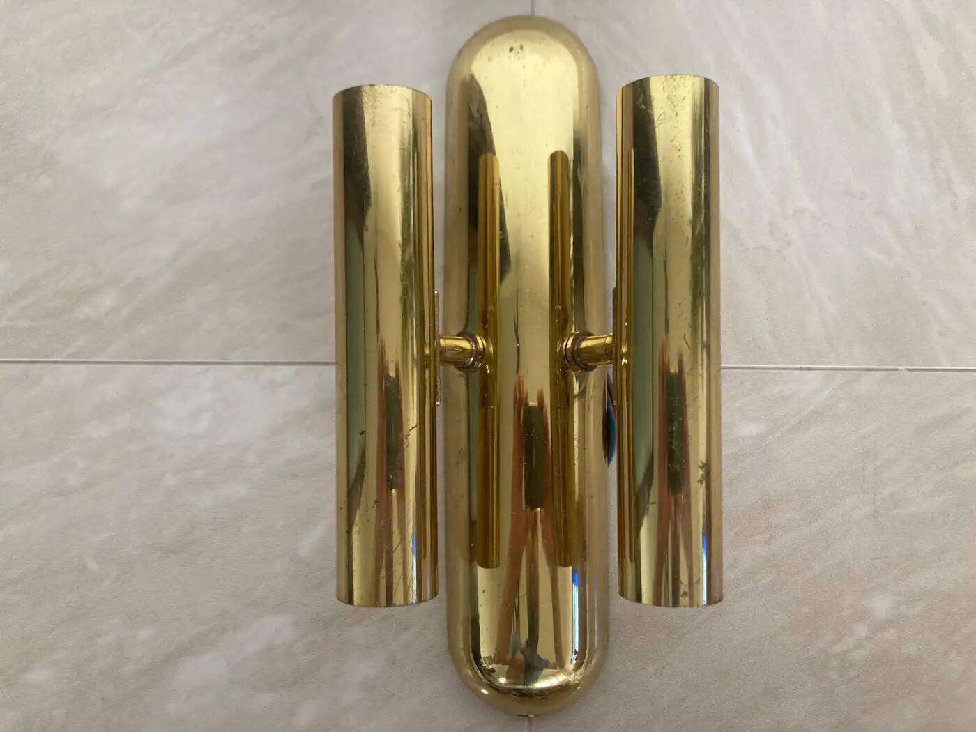 Design mid-century wall brass wall lamp, around 1970s