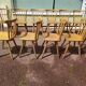 Set of 18 wooden bistro chairs - vintage - year 50 - 60