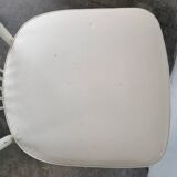 Set of 4 vintage chairs in metal and Skai