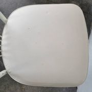 Set of 4 vintage chairs in metal and Skai