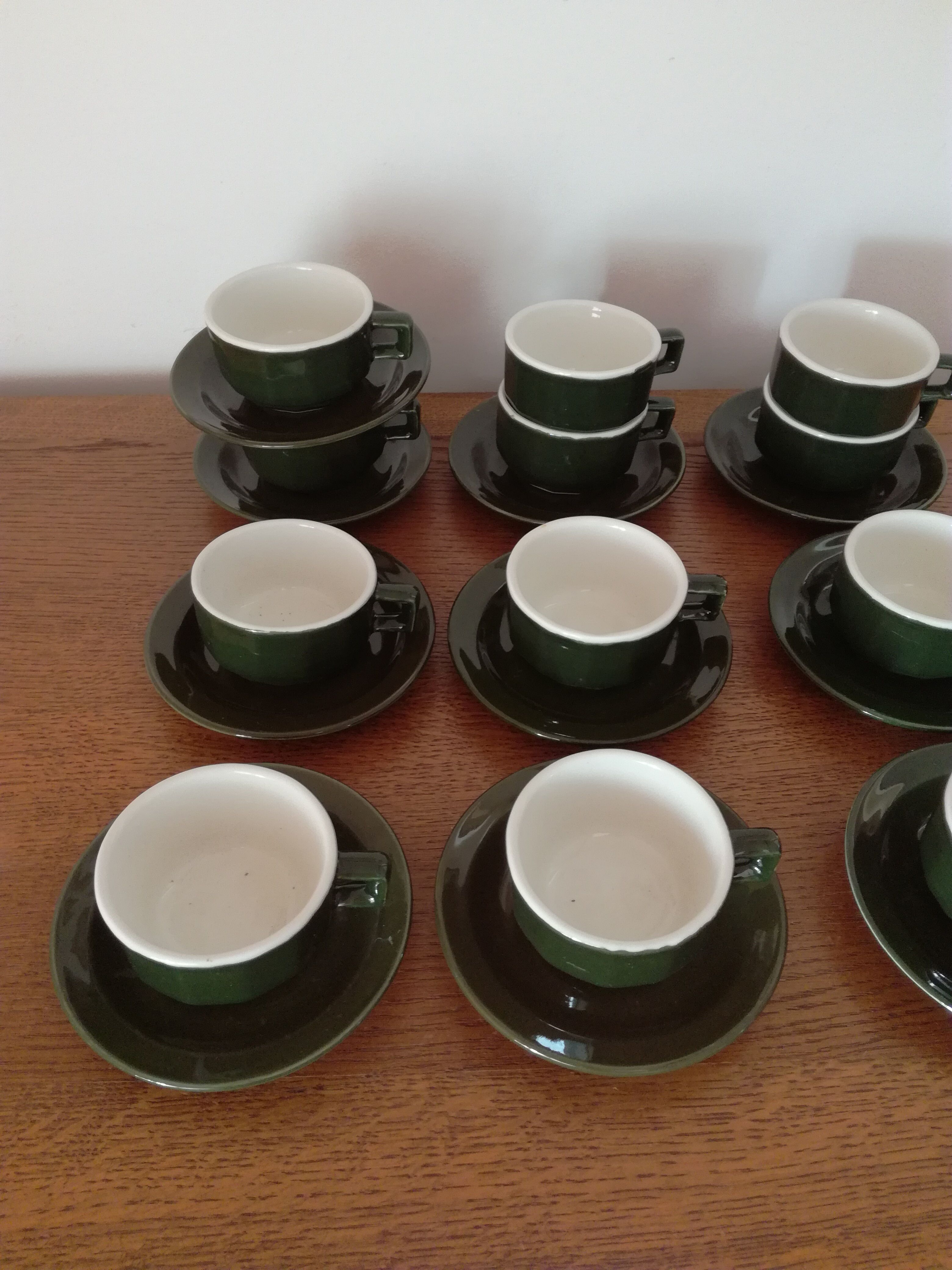 Lot de 5 tasses bistrot vertes
