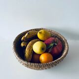 Bohemian wicker panière