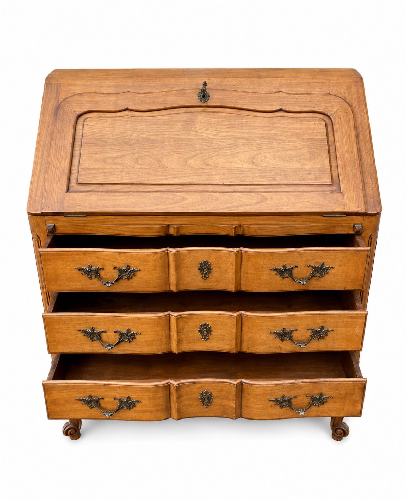Secrétaire scriban dos d’âne de style Louis XV