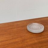 Vintage Finnish Glass Plates Solaris by Tapio Wirkkala for Iittala, Set of 5