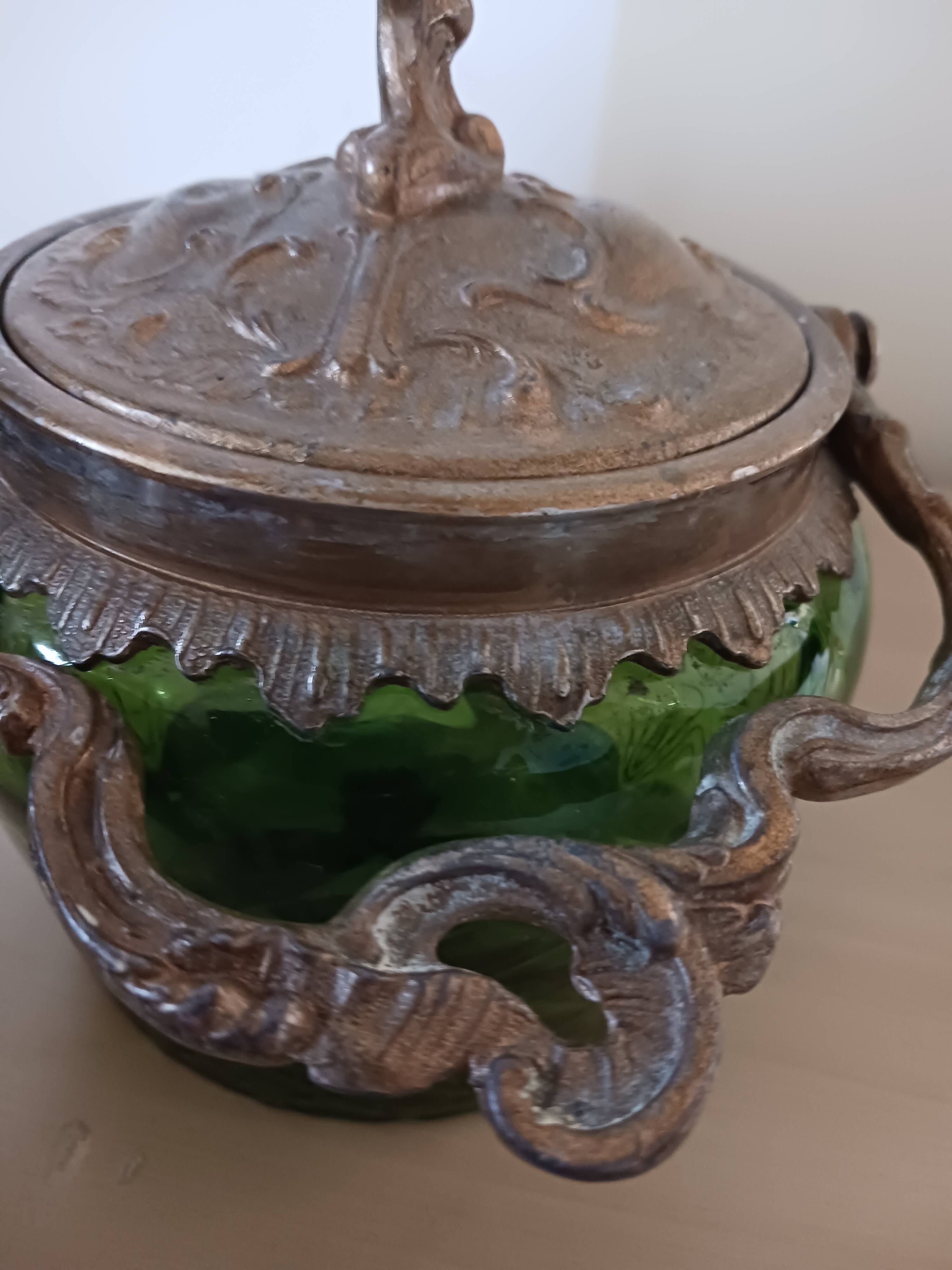 Antique biscuit tin.