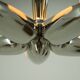 Rare Nickel-Plated Chandelier by Drukov, 1940s