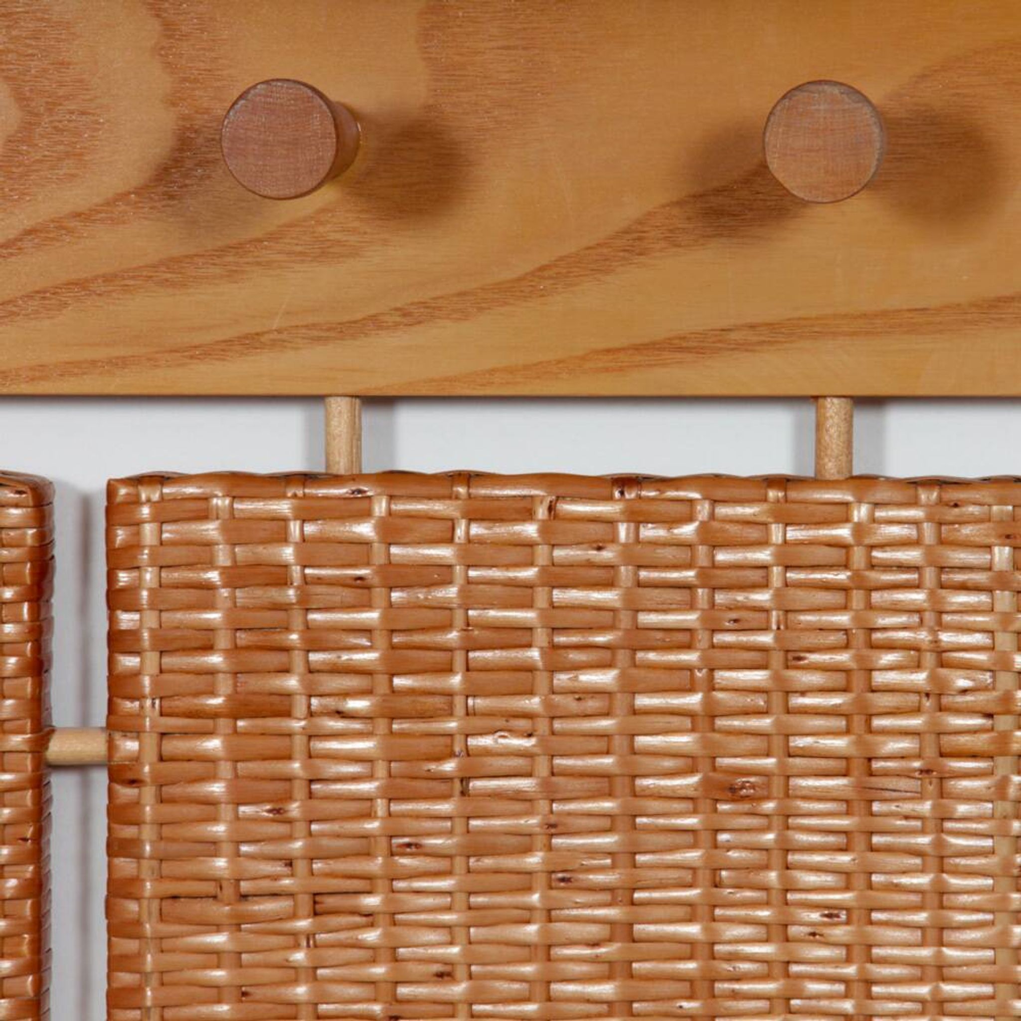 Rattan coat rack produced by Uluv in the 1960s