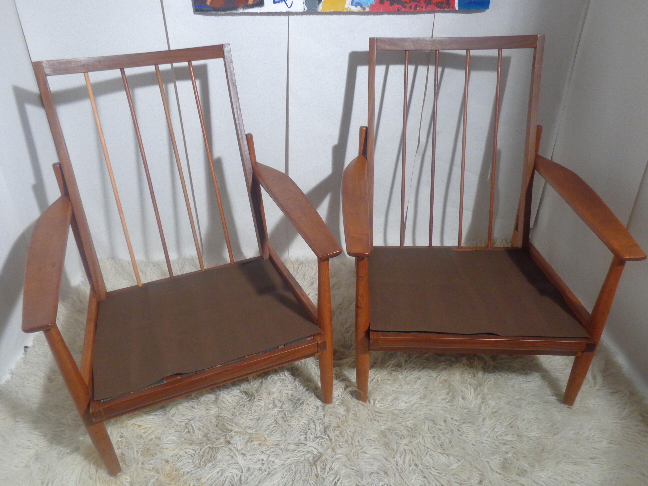 Pair of scandinavian armchairs of the years 60