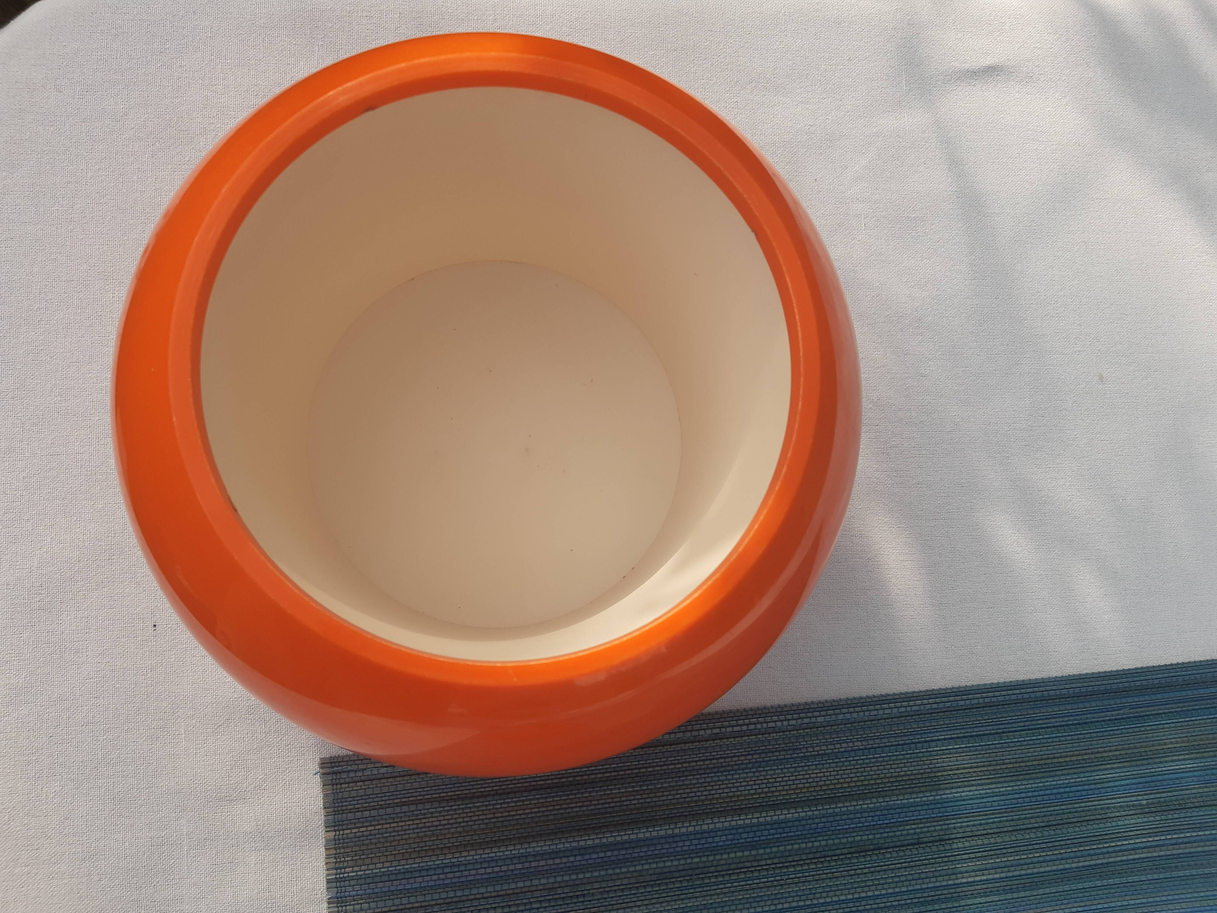 80's orange ice bucket