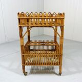 Rattan serving table 1950/60