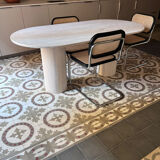 Olya Oblong Dining Table - Natural Travertine