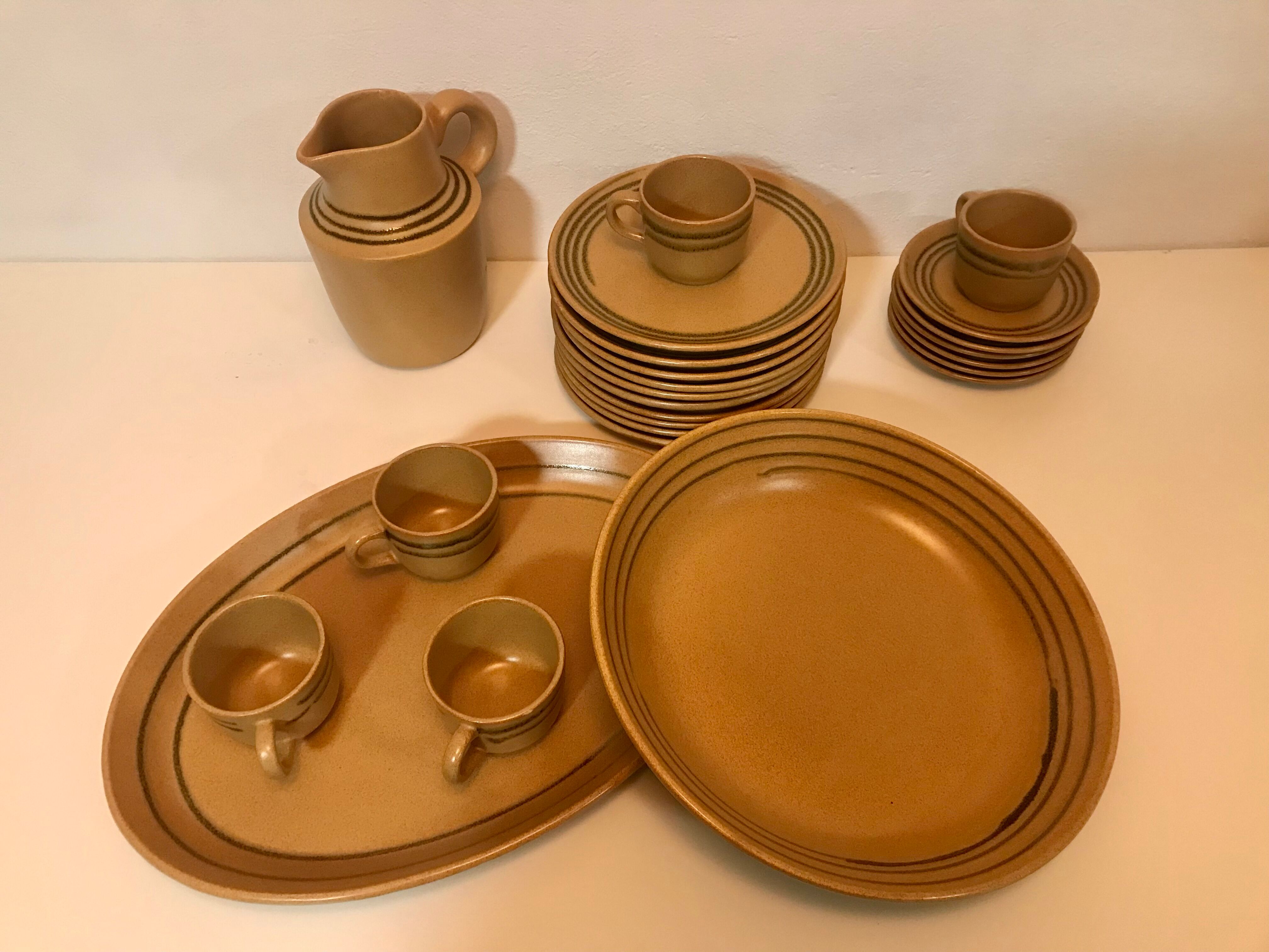 Stoneware service "Atelier d'Art" Sarreguemines France