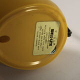 Space age yellow telescopic pill reading lamp by well-lite, honkong 1970s.