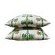 Custom cushions with green clover patterns.
