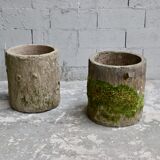 Pair of concrete planters
