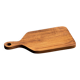 Rectangular solid teak chopping board with elongated handle 30x16.