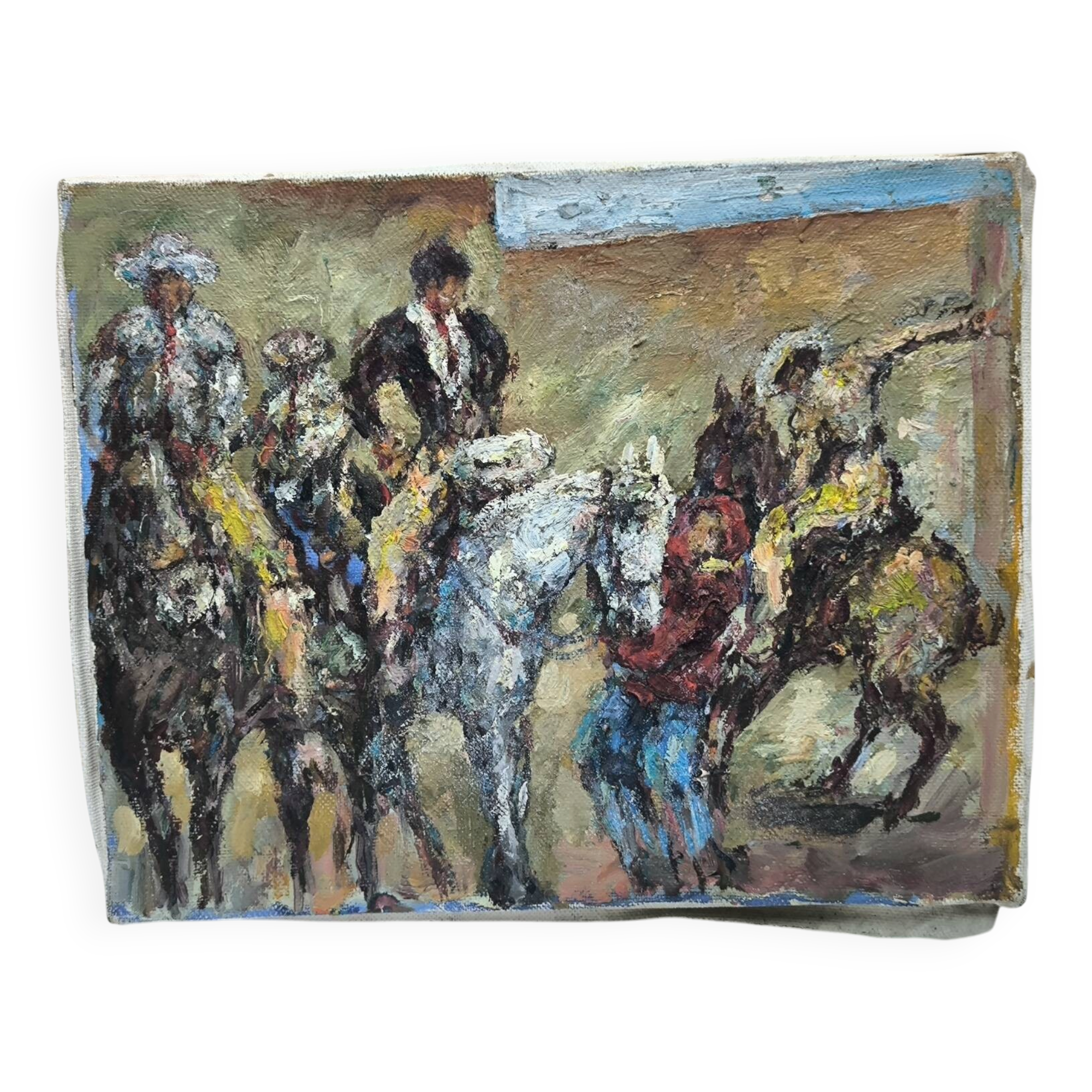Impressionist Horse Riders Scene