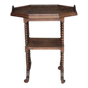 Desserte bois tourné - table roulettes